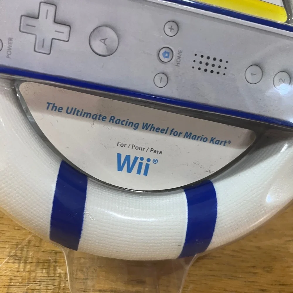 2010 PDP Nerf Racing Wheel Nintendo Wii Mario Kart Foam Blue White M1NF053 NEW